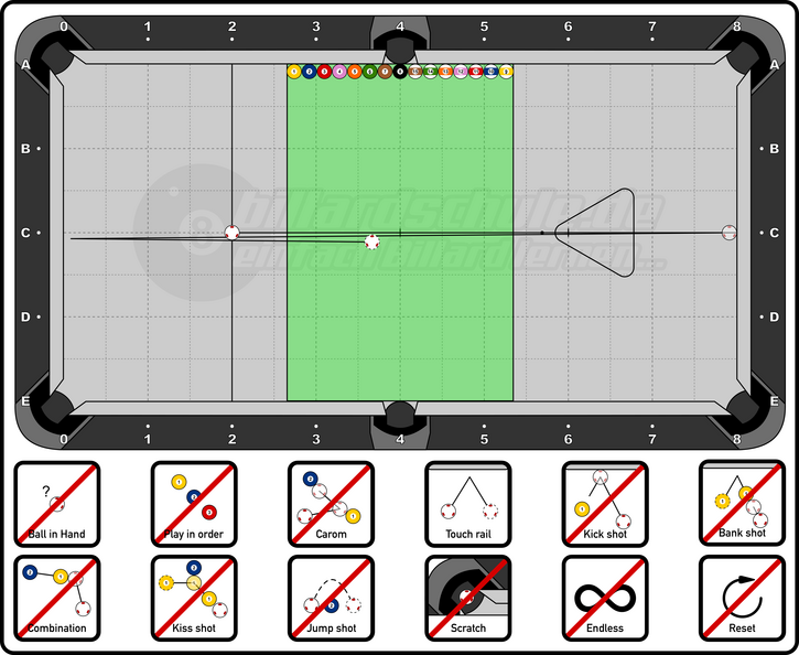 Pool Billiard - Speed Control - Speed 2,5 with Scale