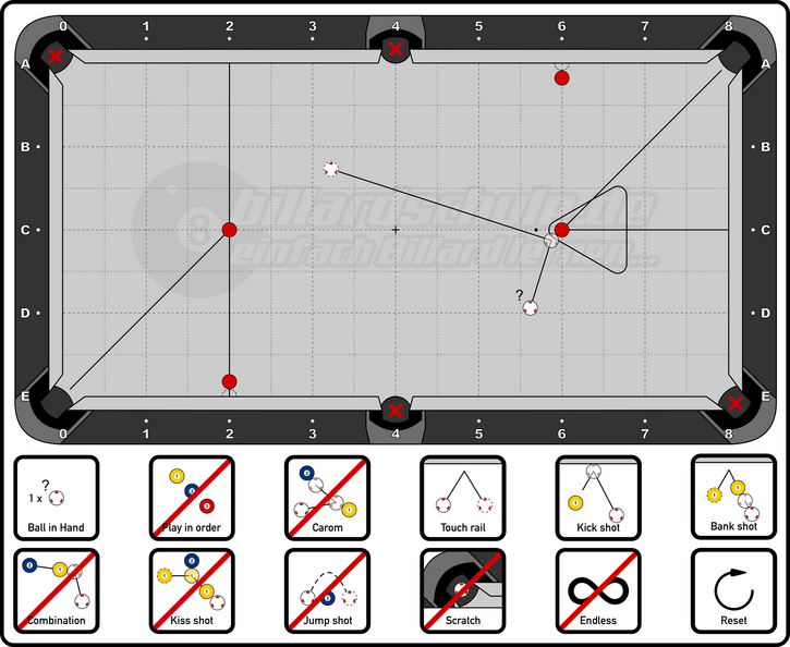 Big Position Drill - 2C-2D8 &amp; 6A2-6C - No Order - 04 Balls