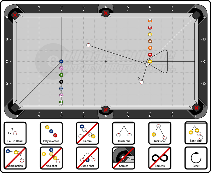 Big Position Drill - 2C-2D8 &amp; 6A2-6C - Order 1 - 14 Balls