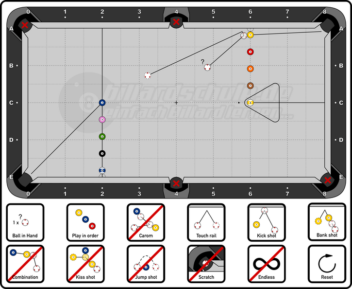 Big Position Drill - 2C-2D8 &amp; 6A2-6C - Order 2 - 10 Balls