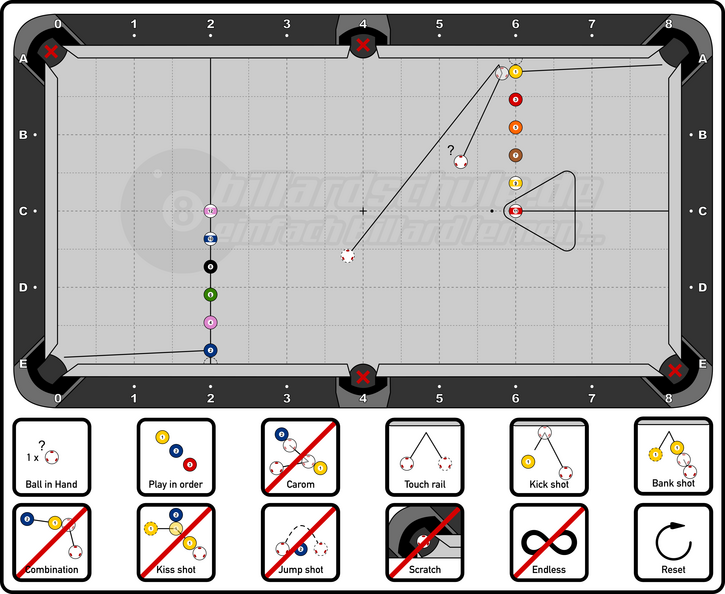 Big Position Drill - 2C-2D8 &amp; 6A2-6C - Order 3 - 12 Balls