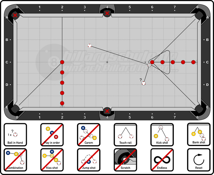 Big Position Drill - 2C-2D8 &amp; 6C-7.8C - No Order - 10 Balls