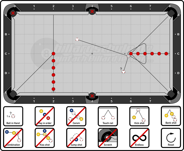 Big Position Drill - 2C-2D8 &amp; 6C-7.8C - No Order - 12 Balls