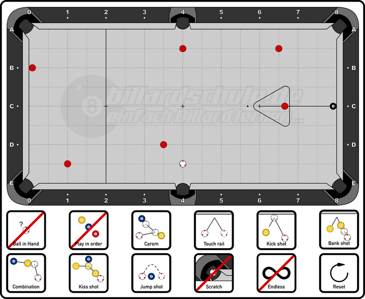 Pool Billiard - PAT Start - 10 - 8-Ball Situation