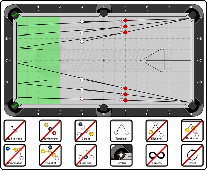 Pool Billiard - PAT Level 1 - 04 - Draw Shots