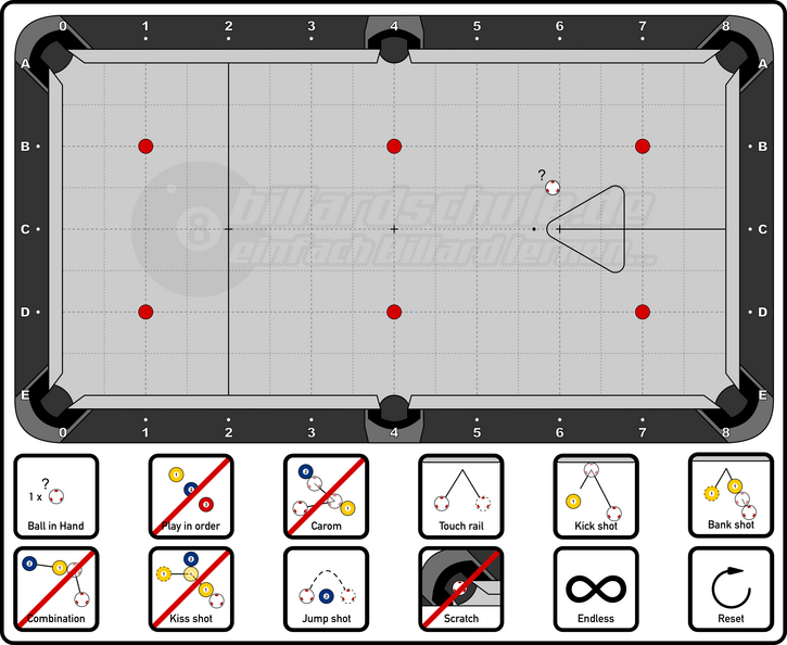 Pool Billiard - PAT Level 1 - Technique - 6-Ball (endless?)