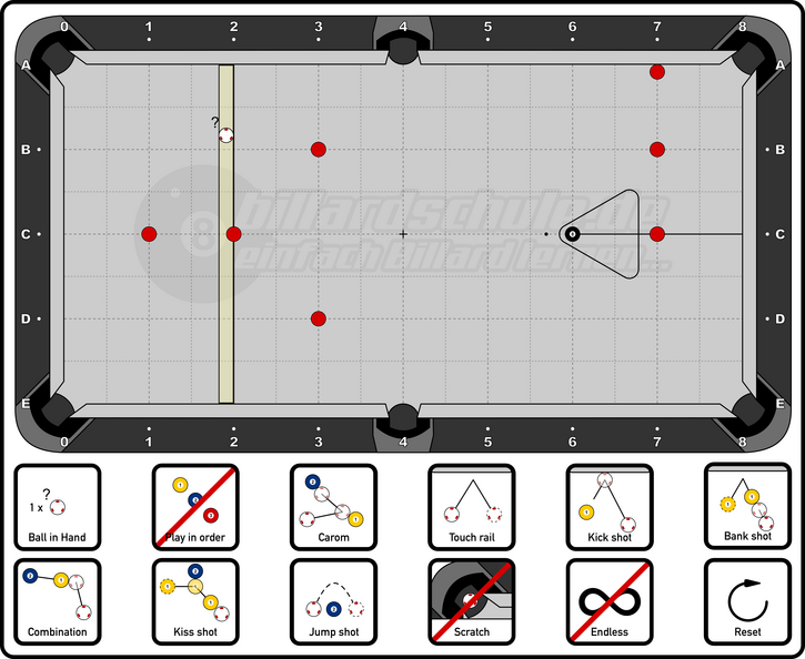 Pool Billiard - APAT Level 1 - 10 - 8-Ball Situation